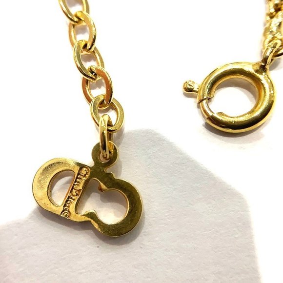 Christian Dior Gold GP Circle in Necklace, approx. 42cm, gold color KB-9751 - Picture 7 of 9